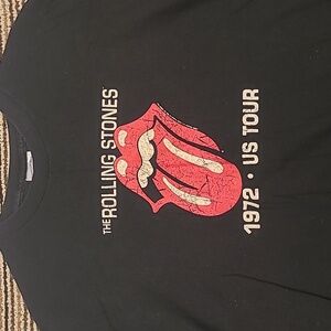 ROLLING STONES‎ Band Logo Cotton Black Mens T Shirt Sz XL 2004 VTG RARE Y2K